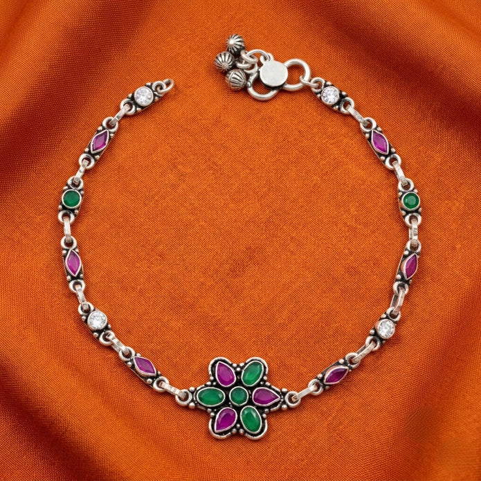 Ruby Bloom Anklet