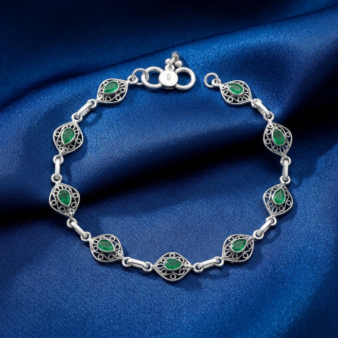 Emerald Link Anklet