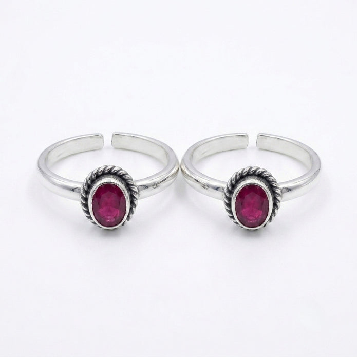 Ruby Charm Toe Ring