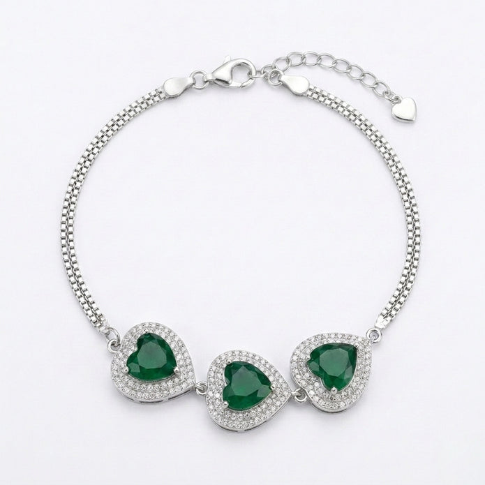 Emerald Heart Bracelet