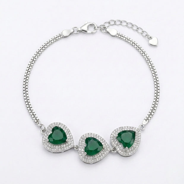 Emerald Heart Bracelet