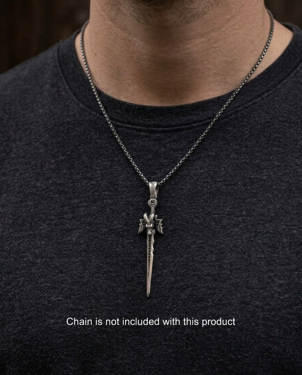 Oxidised Sword Pendant