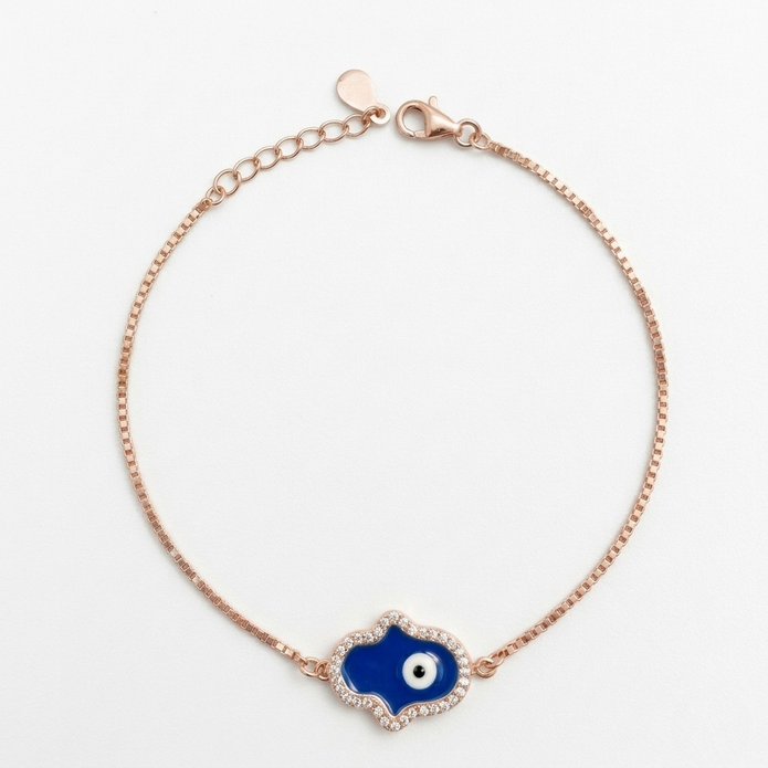 Rose Gold Evil Eye Bracelet