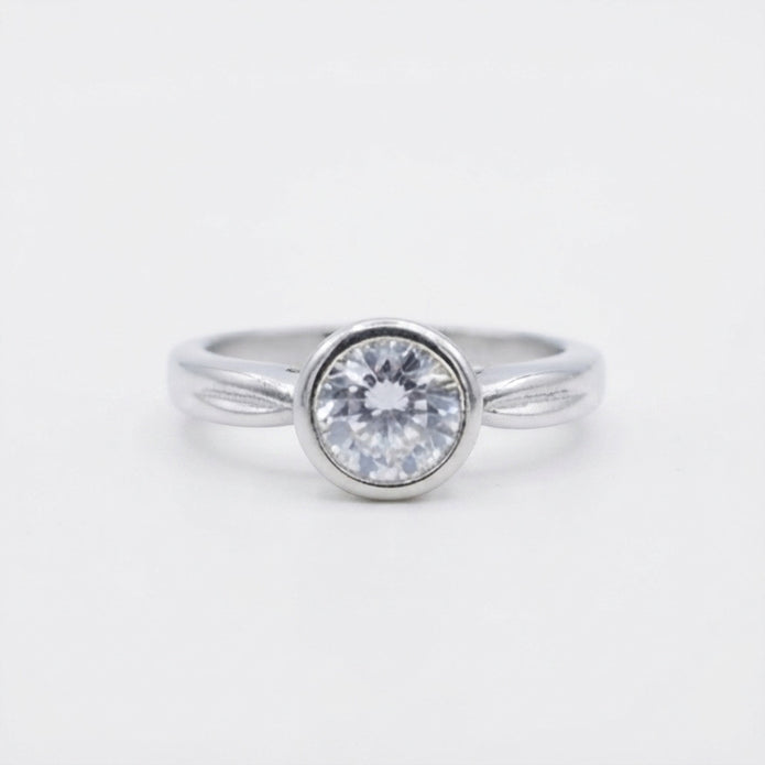 Solitaire Bezel Ring
