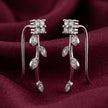 Crystal Vine Leaf Earrings