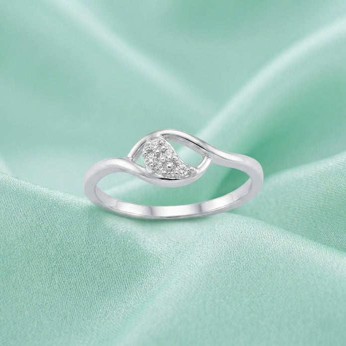 Curved Diamond Ring
