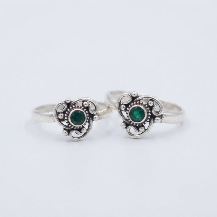Royal Green Toe Ring