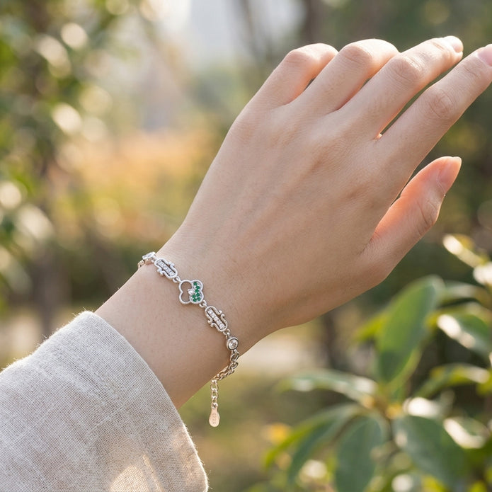 Emerald Charm Bracelet