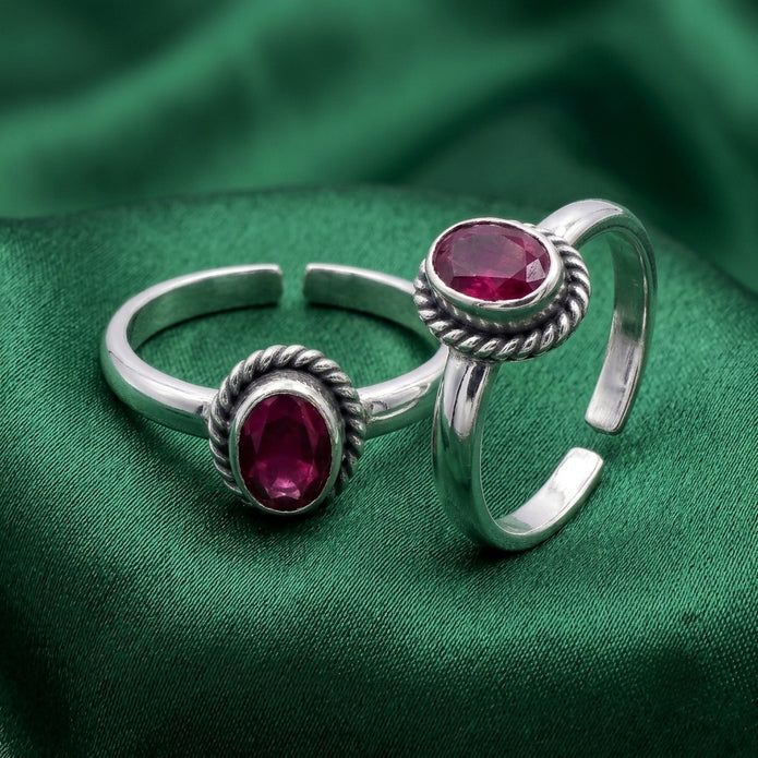 Ruby Charm Toe Ring