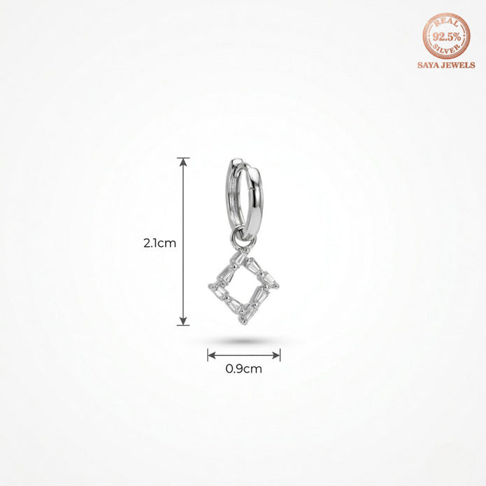 Crystal Square Hoop