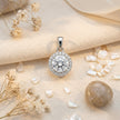 Silver Halo Pendant & Studs