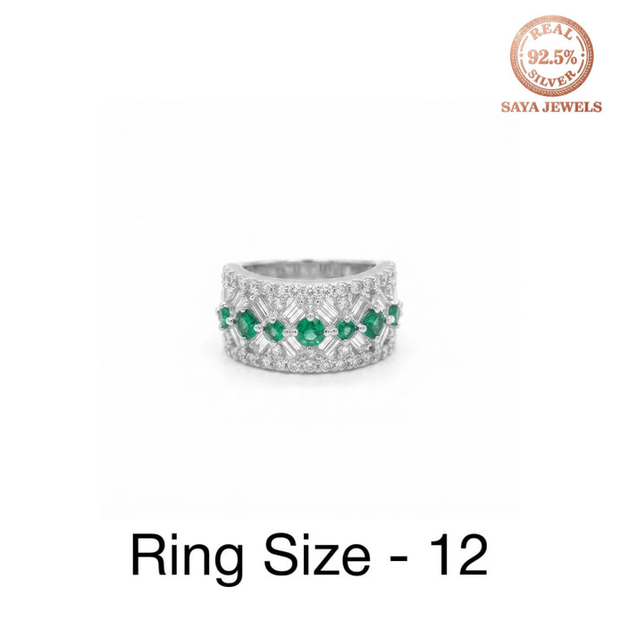 Emerald Wide Ring