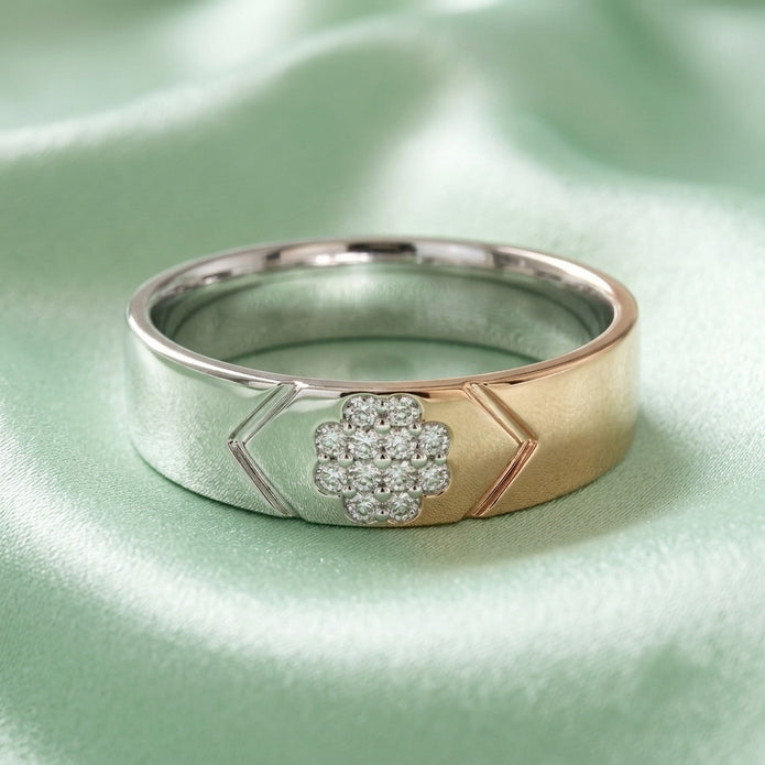 Dual Tone Blossom Ring