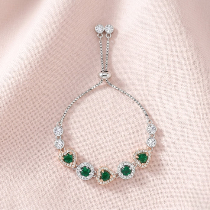 Heart & Round Bolo Bracelet