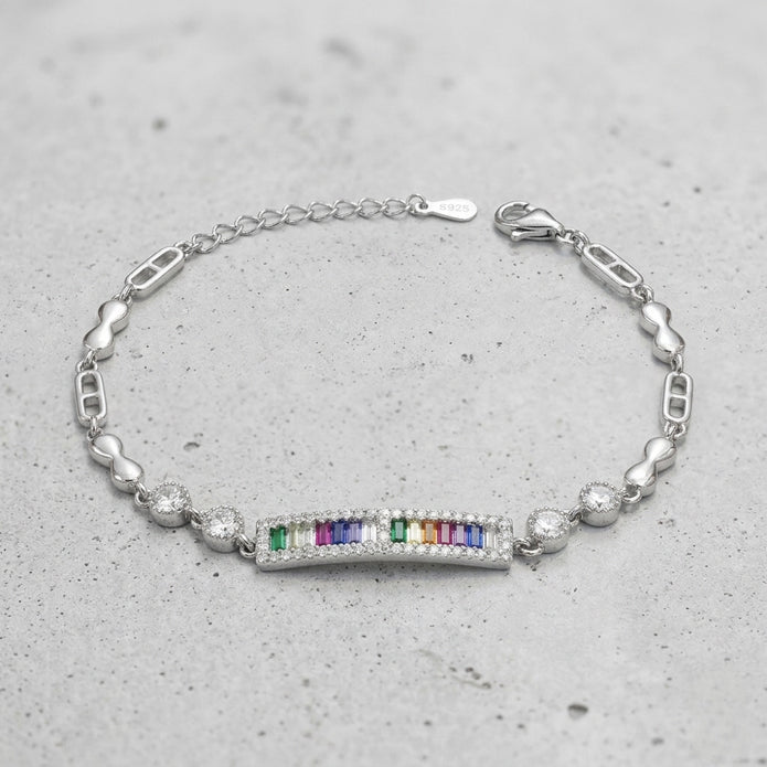 Rainbow Baguette Bracelet