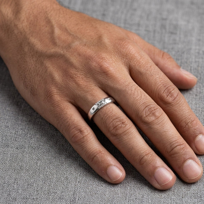 Heartline Couple Ring