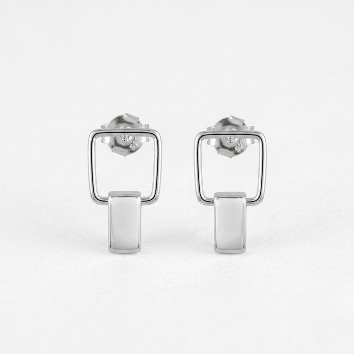 Minimal Geometric Drop Earrings