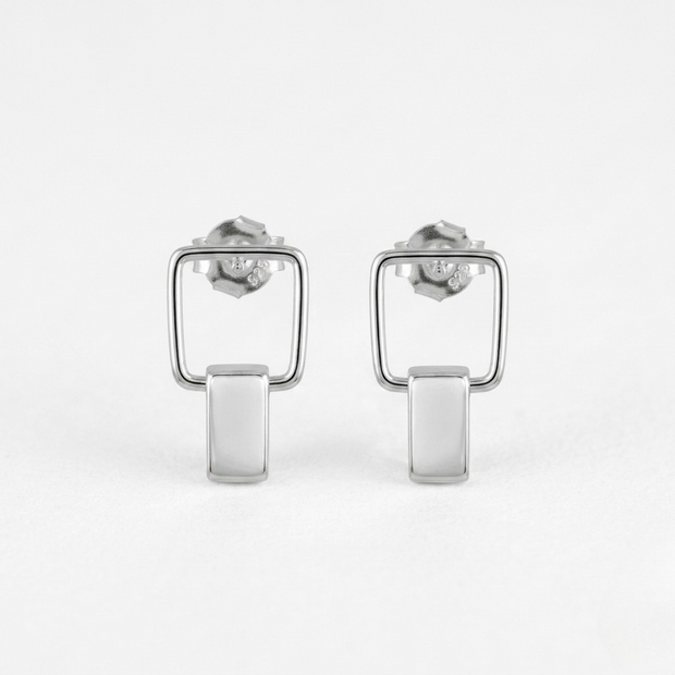 Minimal Geometric Drop Earrings