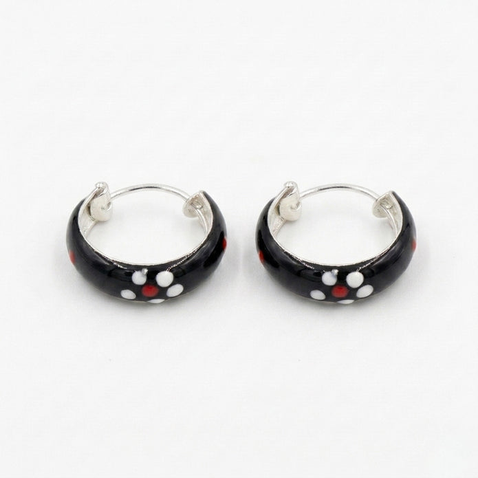 Midnight Bloom Hoops