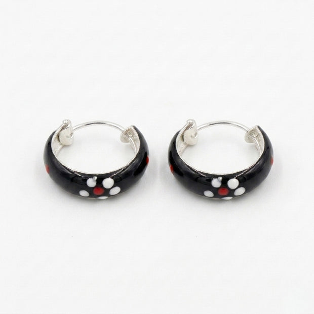 Midnight Bloom Hoops