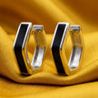 Onyx Hexagonal Hoops