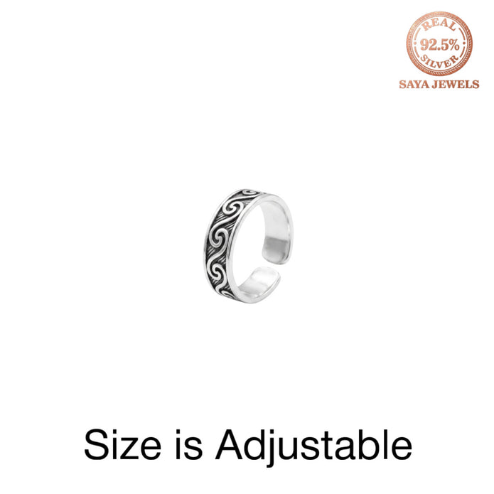 Silver Swirl Toe Ring