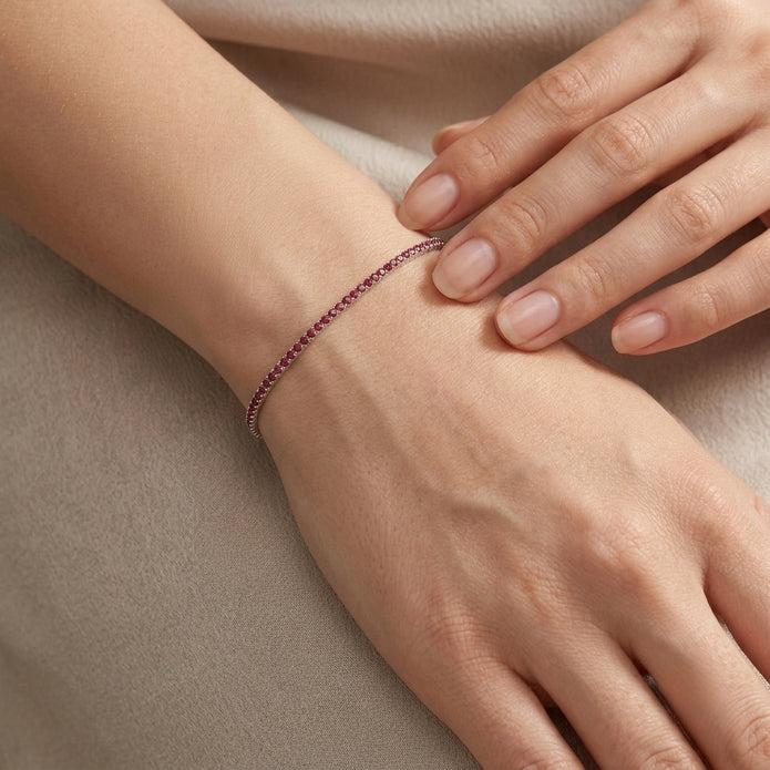 Crimson Tennis Bracelet
