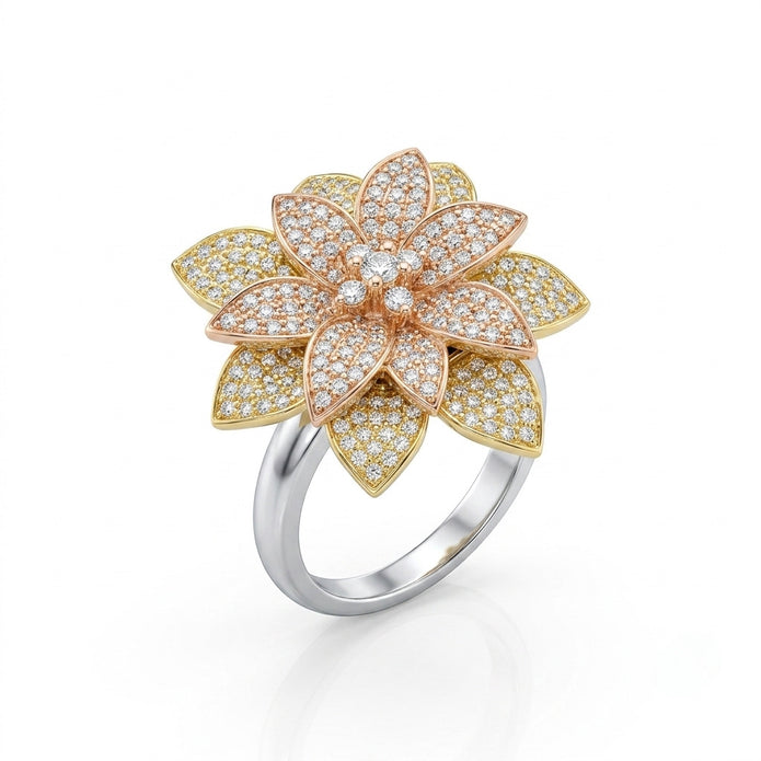 Trinity Blossom Ring
