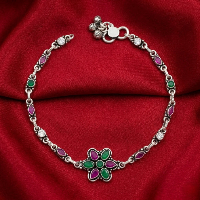 Ruby Bloom Anklet