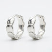 Sculpted Silver Hoops