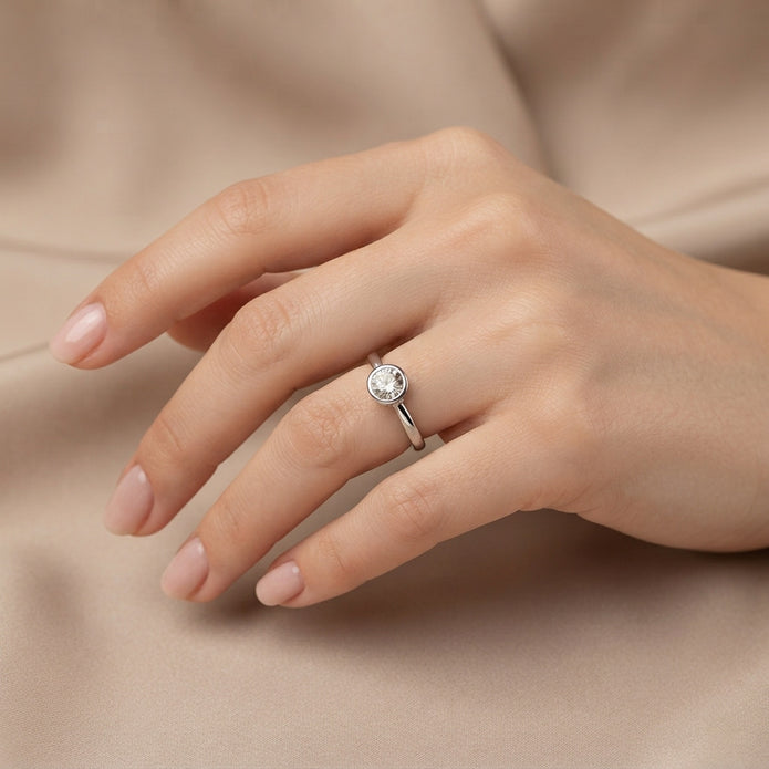 Solitaire Bezel Ring