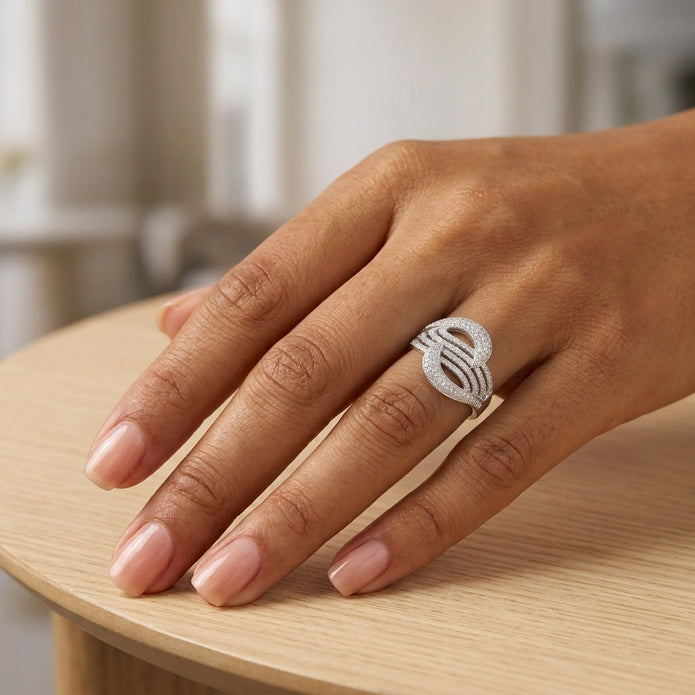 Swirl Crossover Ring