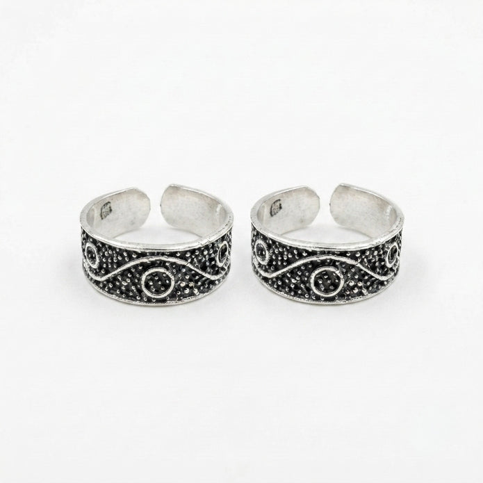 Silver Spiral Toe Ring