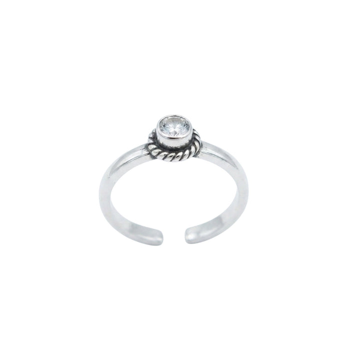 Crystal Twist Toe Ring