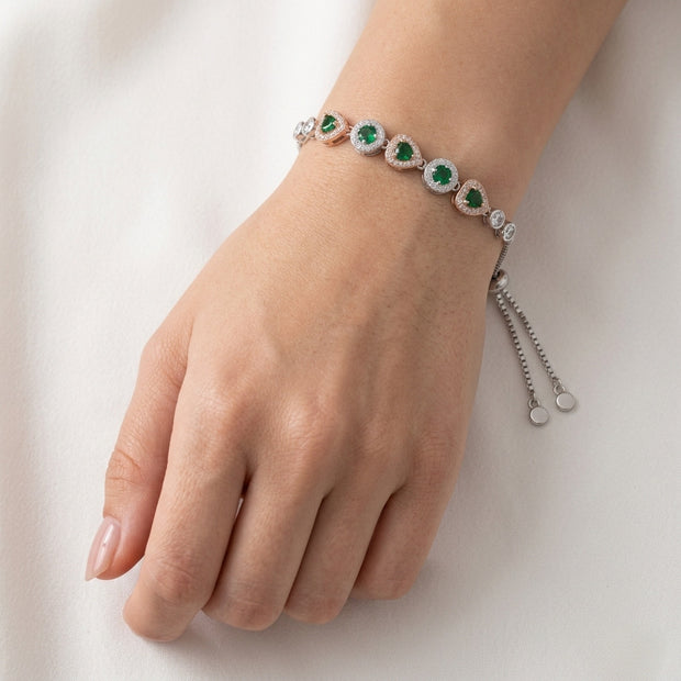 Heart & Round Bolo Bracelet
