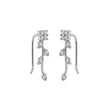 Crystal Vine Leaf Earrings