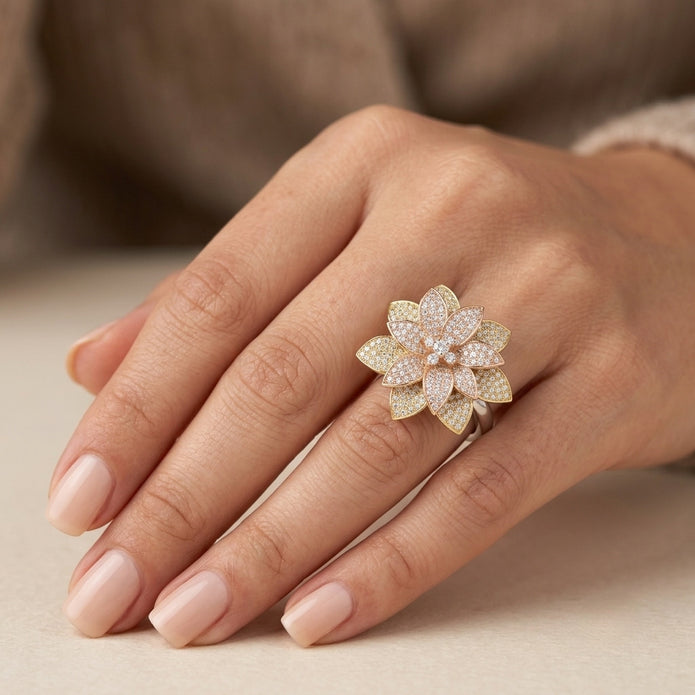 Trinity Blossom Ring