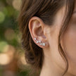 Crystal Vine Leaf Earrings