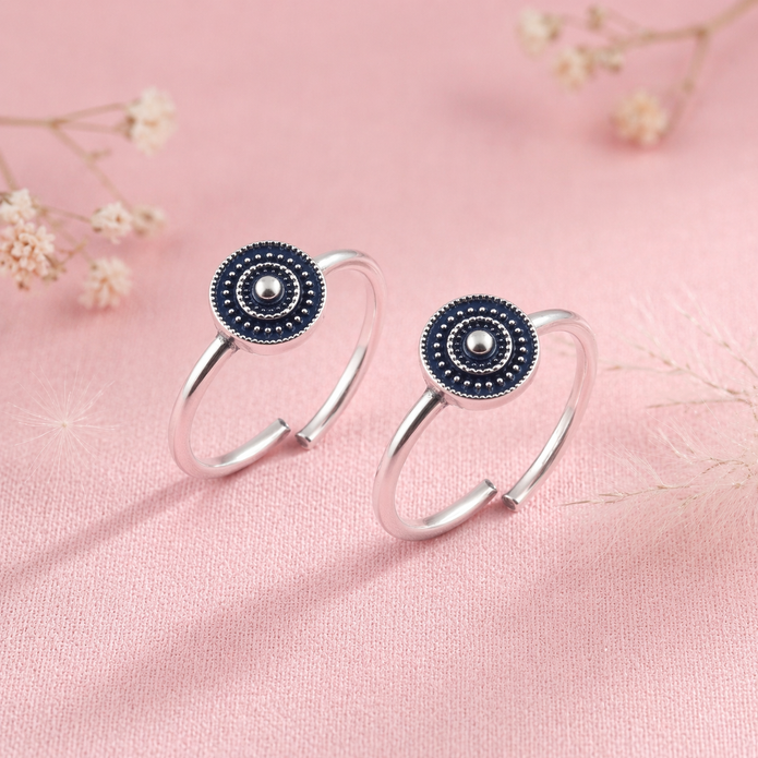 Oxidised Toe Rings