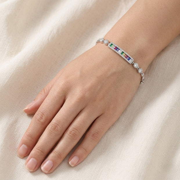 Rainbow Baguette Bracelet