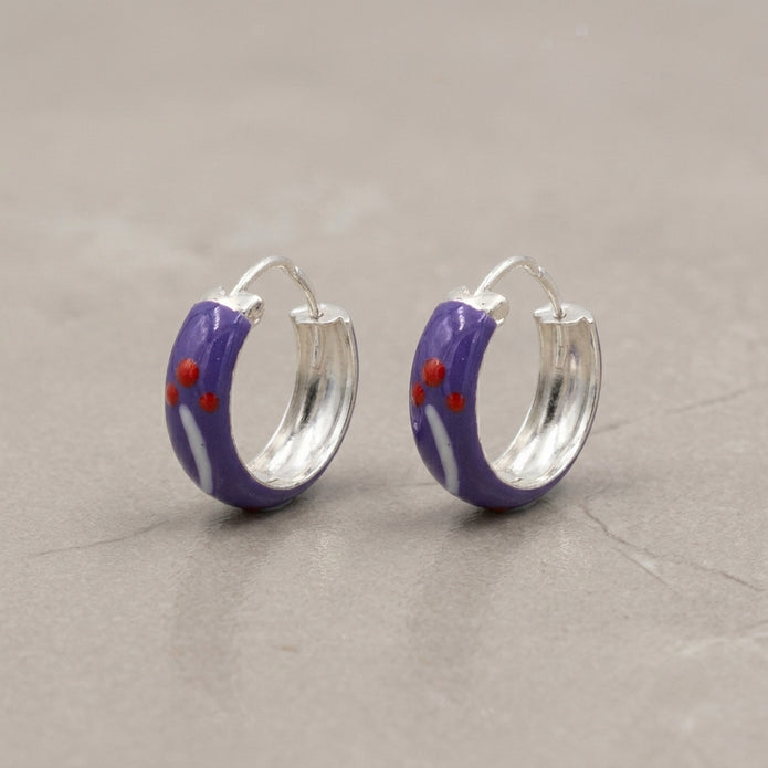Lavender Bloom Hoops