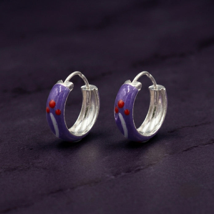 Lavender Bloom Hoops