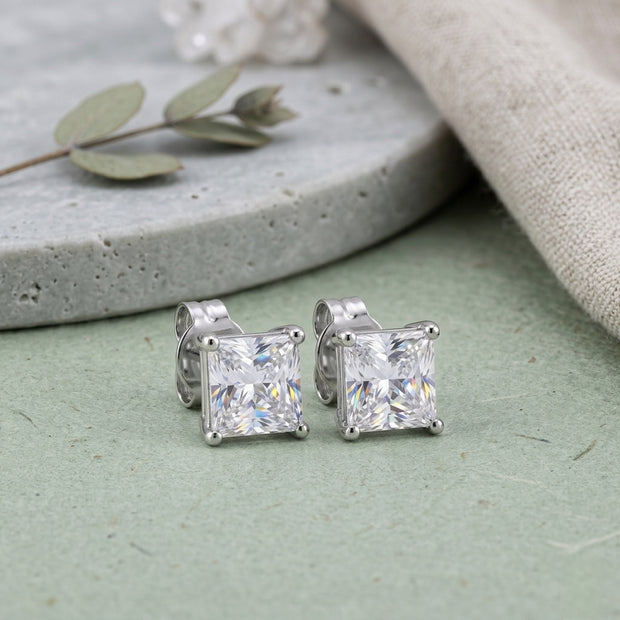 Square Solitaire Studs