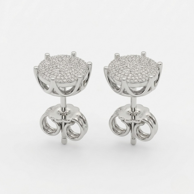 Cluster Round Stud Earrings