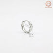Sculpted Silver Hoops