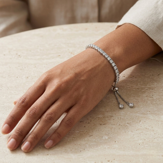 Royal Square Tennis Bracelet