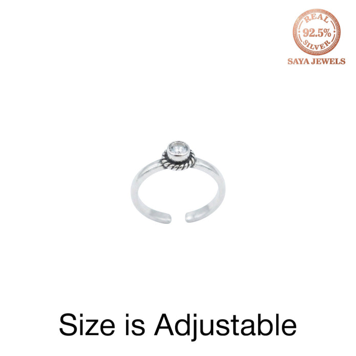 Crystal Twist Toe Ring