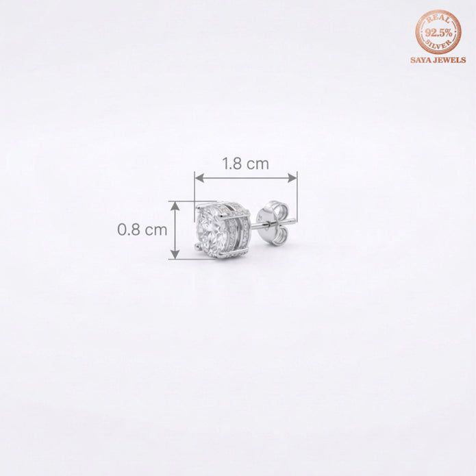 Round Cluster Stud Earrings