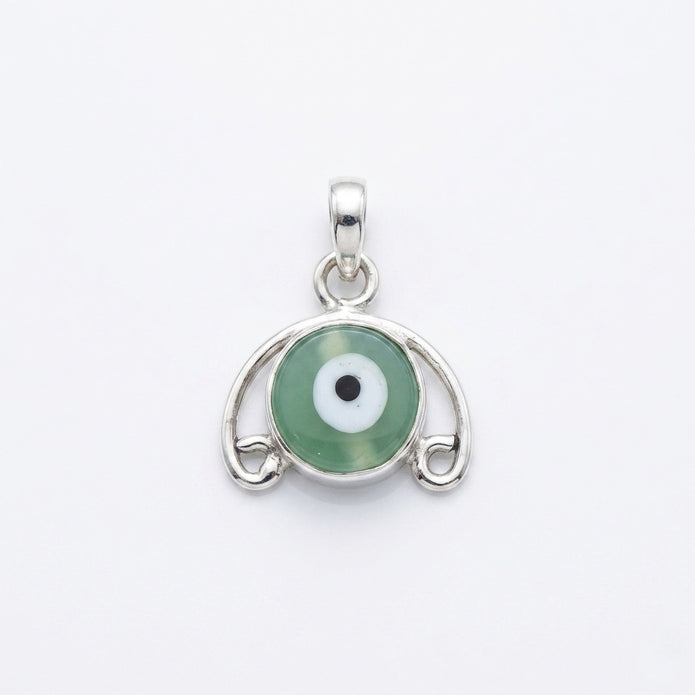 Sage Green Evil Eye Pendant