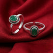 Oval Emerald Toe Ring